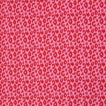 Preview: Baumwolljersey Happy Leo Pink/Rot by Swafing von Cherry Picking
